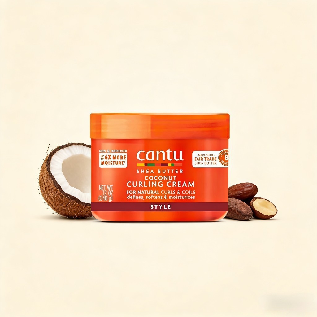 Crema de curling de coco de mantequilla de karité transfronteriza, crema de curling, hidratación y estilización, máscara de pelo suave anti-pellizante