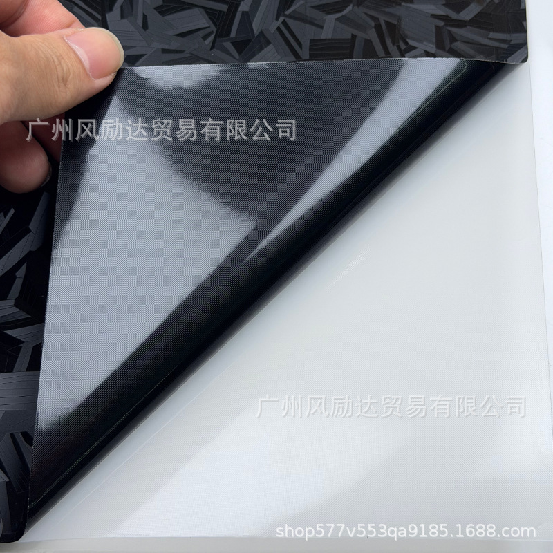 Cross-Border New Product Pet Light and Shadow Forged Carbon Fiber Matte Black Car Body Sticker Interior Rearview Mirror Color Changing Film