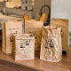 Internet Celebrous Hand-painted Retro Style Bread Packaging Bag Custom Baking Shop Oumo Bagel Takeaway Packaging Bag Kraft Paper Bag