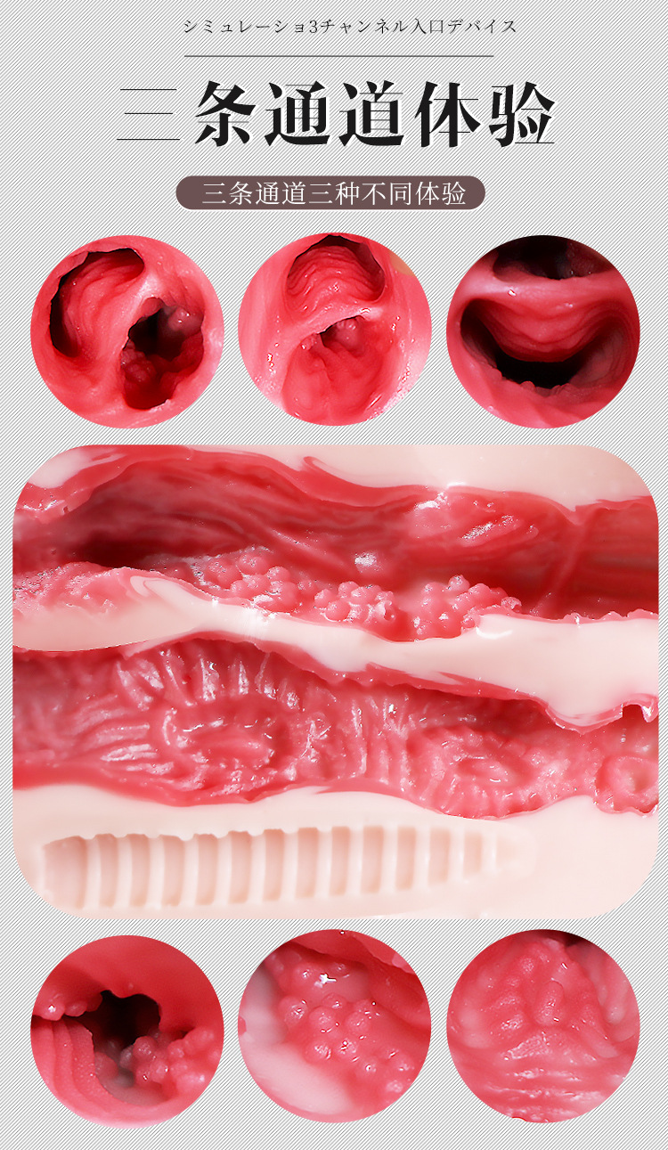 Jiuai Xiao Cangjing Half-Body Male Masturbator with Simulated Vagina, TPE Manual Stroker — detail image 6