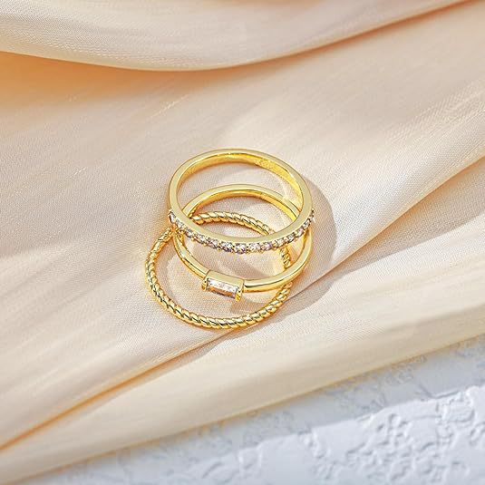 Simple Style Geometric Zinc Alloy Plating Artificial Diamond Women's Rings display picture 6