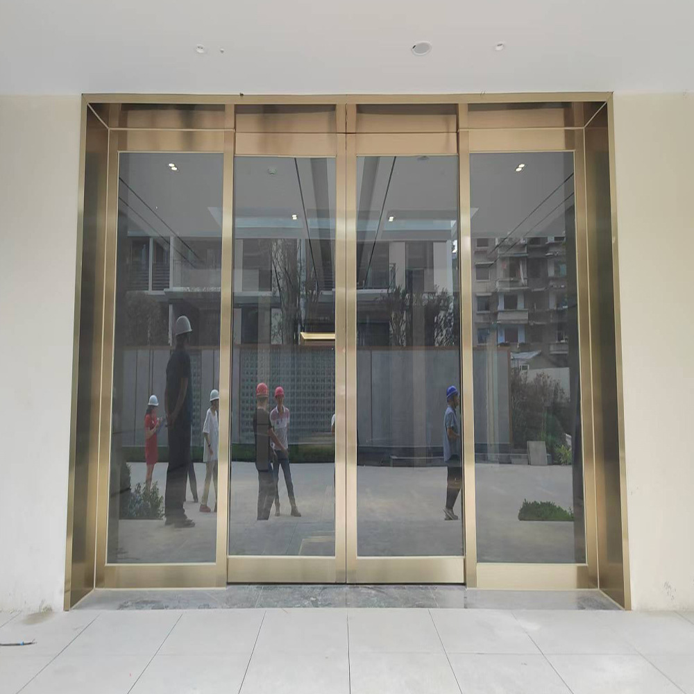不锈钢玻璃自动门平移门感应门电动门自动旋转门商用自动门推拉门