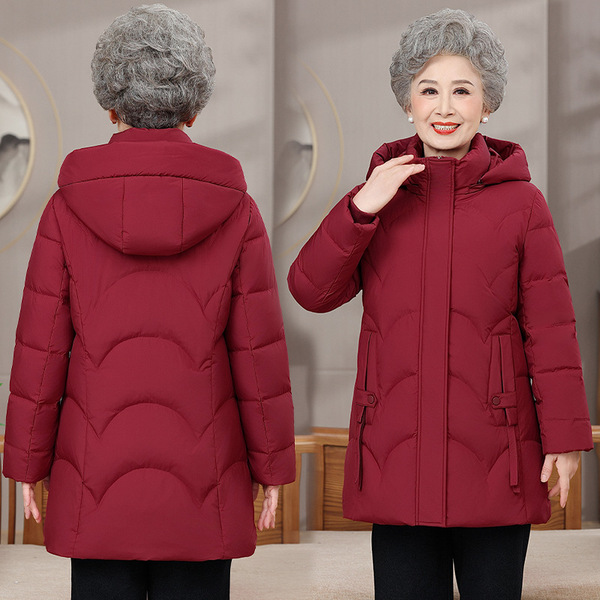 Winter fashionable elegant keep warm velvet down jacket