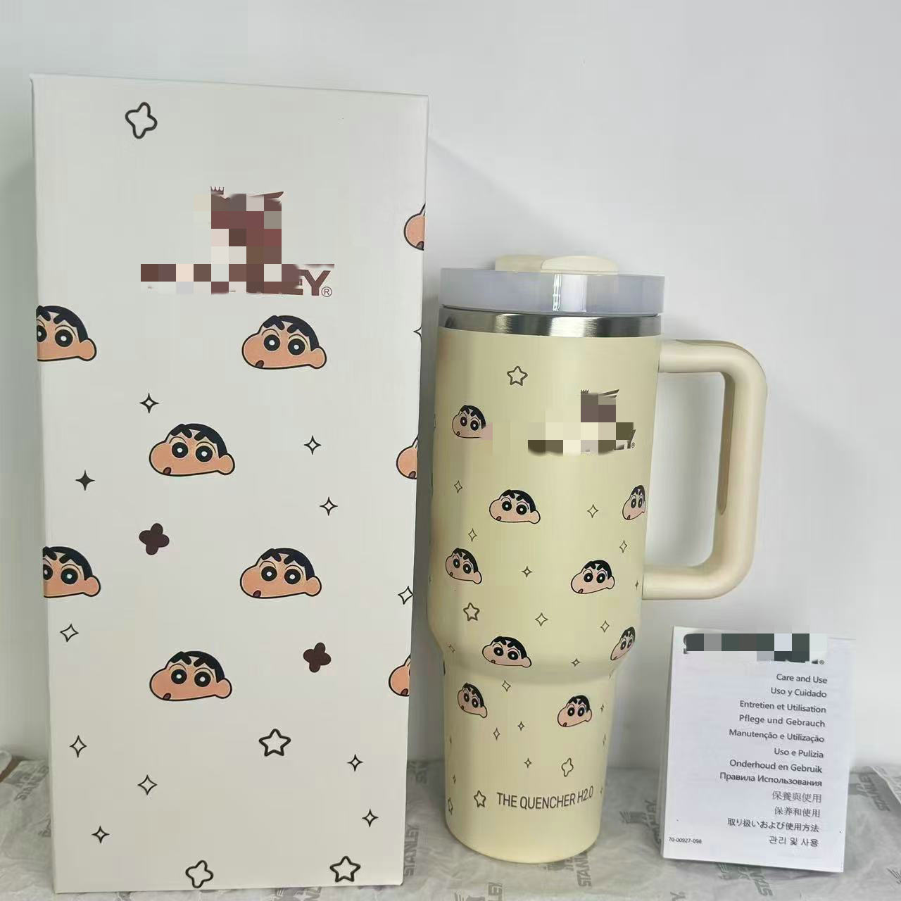 짱구 스탠리 40oz 손잡이 텀블러 아이스 보온컵 대용량 빨대텀블러 보온보냉 커피잔 텀블러 티컵 이미지 6
