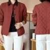 Red, quilted