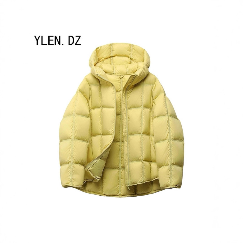 Pinghu down Jacket Puff 90 White Duck down Jacket Women's Mid-Length 2025 New Thickened Cloud Hooded Jacket