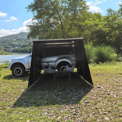 vinyl canopy camping tent, Avtomobil yan çətirləri - aluminum-box-with-light-without-window-side-cloth-2-1625