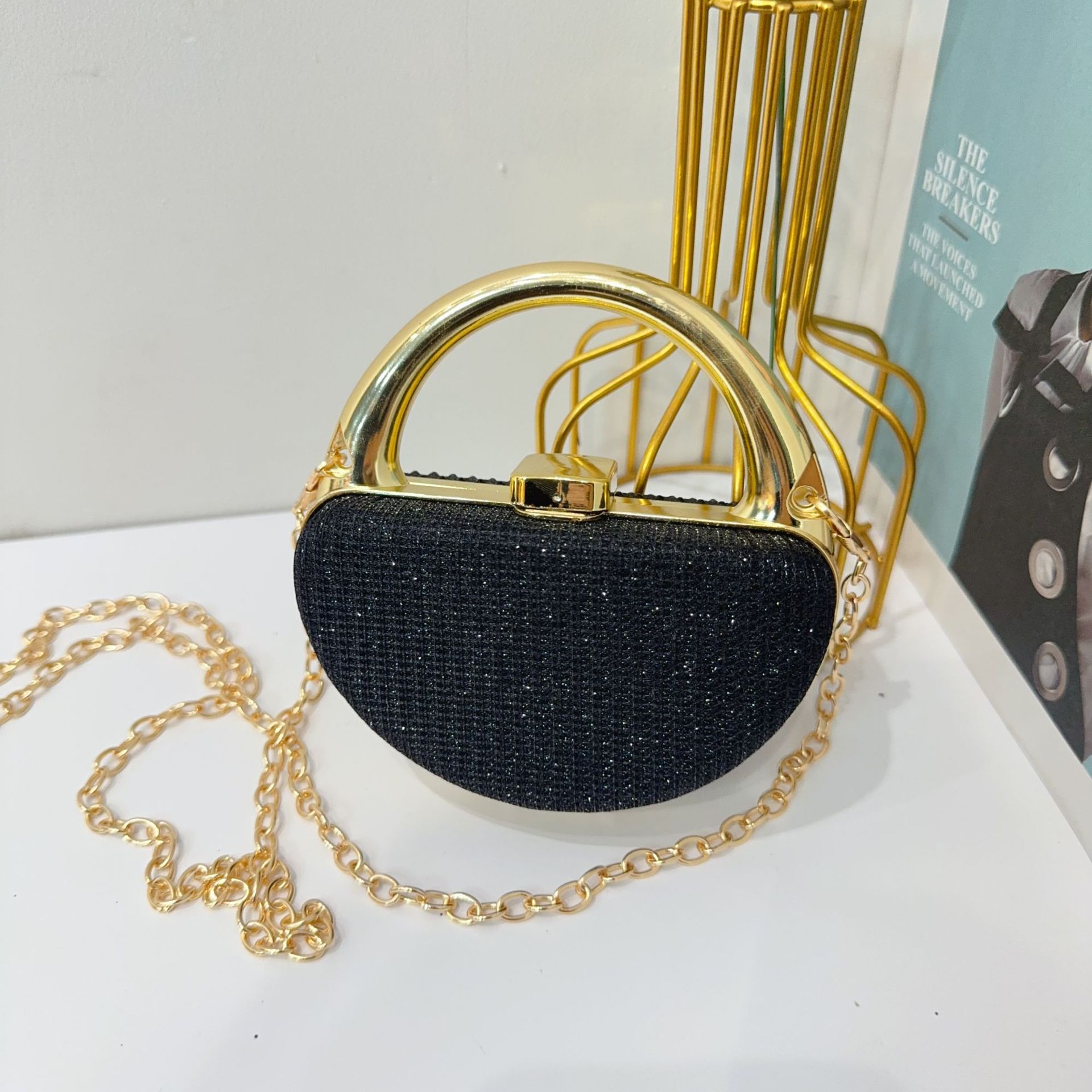 Mini bag mouth red envelope Women's 2025 new cross-border foreign trade diamond-encrusted crossbody small bag, decorative bag, single-shoulder bag for women undefined