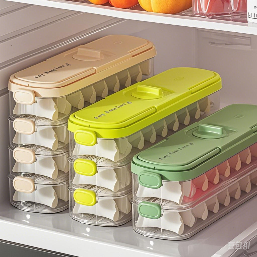 Gap dumpling freezer box refrigerator side door special fresh-keeping box food grade portioning organizer space-saving dumpling box