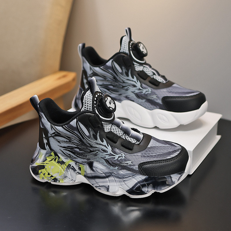 Primavera y otoño nuevos zapatos de baloncesto infantiles ligeros y transpirables zapatos deportivos para niños de moda para niños grandes zapatos de carreras