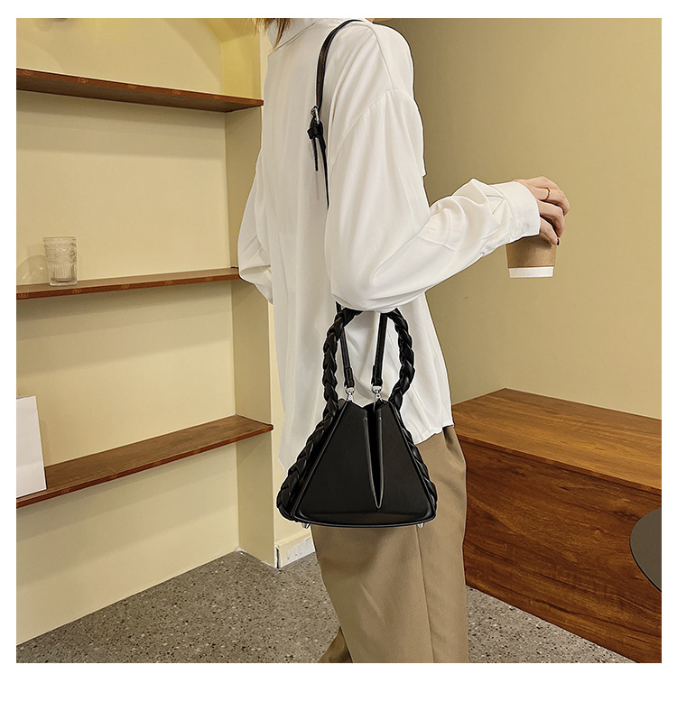 Nischendesign-Handtaschen für Damen, modisch und vielseitig, One-Shoulder-Crossbody-Tasche im ausländischen Stil in einfarbiger, faltbarer Bucket Bag im Trend_voghion.com