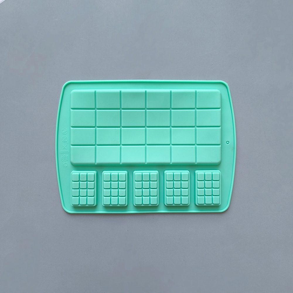 Molde de silicona tamaño waffle chocolate molde de hielo molde DIY pastel galletas dulces pudín molde de horneado 366