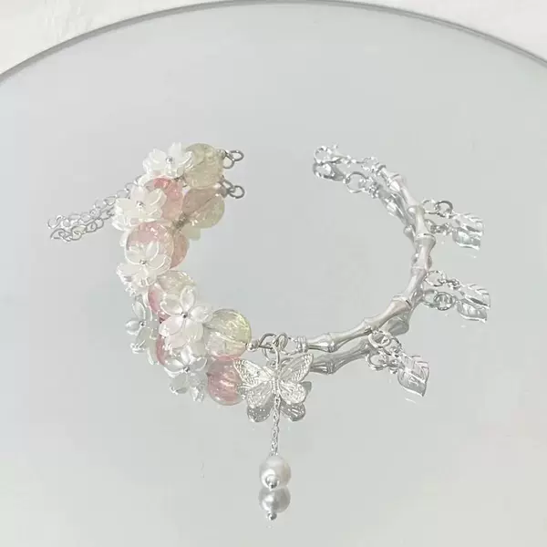 Autumn New Butterfly Glaze Bracelet Women's New Niche Design Ins Style Advanced Student Bracelet Jewelry