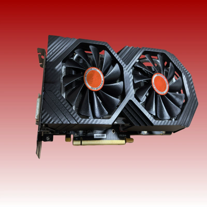 Видеокарта (XFX) RX 580 8 ГБ, двухвентиляторная Black Wolf edition