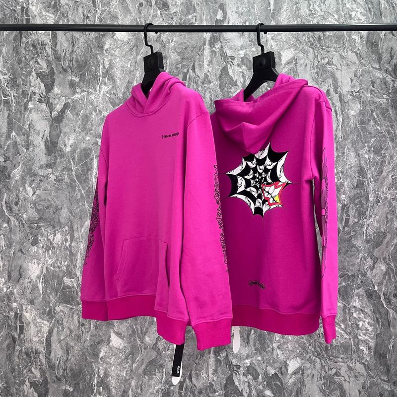 24ss年新款高品质Chrome Hearts 马蹄十字架连帽拉链卫衣工厂批发|undefined