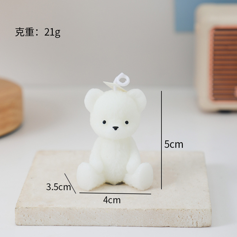 クマの香りのキャンドルコレクションお土産手作りクリエイティブかわいい雰囲気の香りクロスボーダー動物の形のワックス|undefined