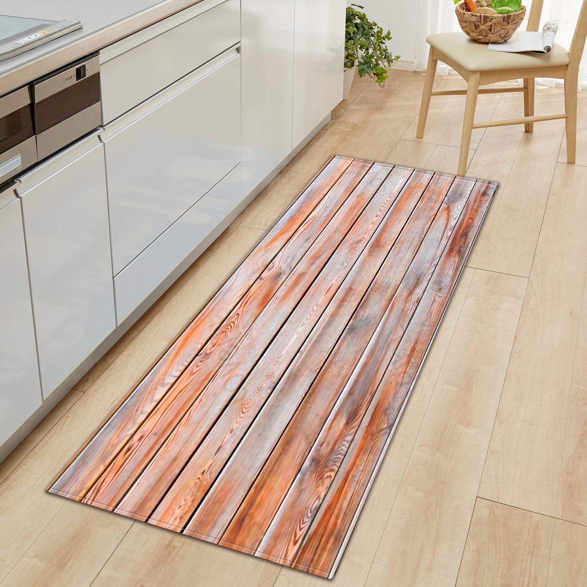 Venta caliente grano de madera puerta casa estera cocina tira absorbente baño antideslizante alfombra del piso sala de estar dormitorio alfombra 1