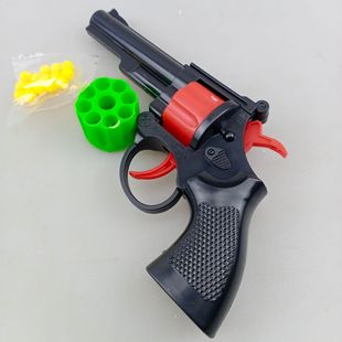 2 yuan wholesale dual-use children's toy gun revolver dual-use soft bullet toy gun plastic toy binary