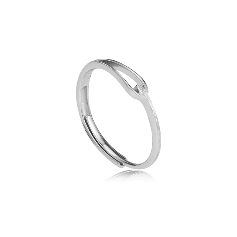 Anillo de lágrima de Lubert plata esterlina 925 anillo llano femenino diseño de nicho autodisciplina anillo ajustable de lujo ligero de alto sentido