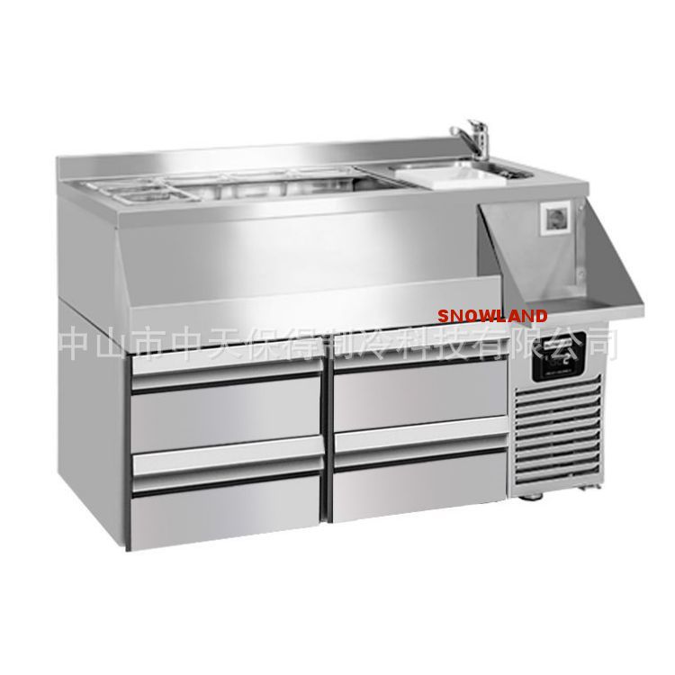 1.5米酒吧不锈钢调酒台水吧台保鲜吧台操作台工作台KTV鸡尾酒柜