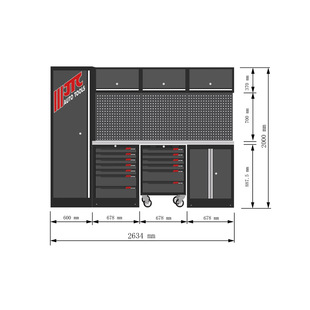 Jtc Multifunctional Repair Workbench Auto Repair Workstation Combination Tool Cabinet Iron Workshop for Auto Repair Workers