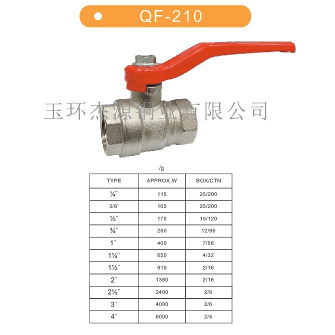 厂家直销 重型黄铜球阀 4分 - 4寸 双内丝两片式球阀 自来水球阀