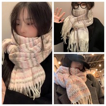 格子爆款围巾合集女高级感百搭流苏披肩加厚保暖情侣仿羊绒格纹