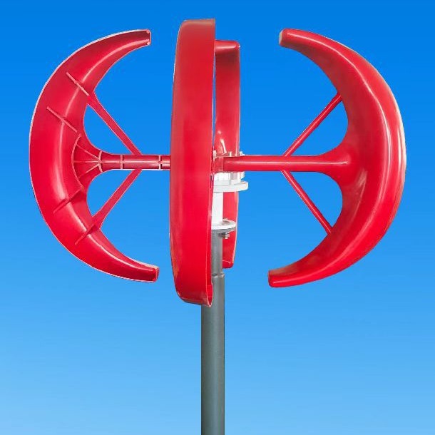 红灯笼垂直轴小型风力发电机风光互补太阳能路灯商用静音静音节能