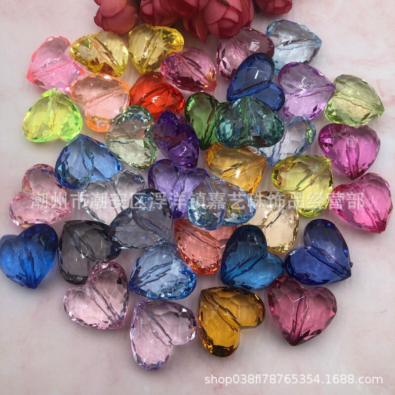 Transparent Acrylic 28X30Mm Faceted Straight-Hole Heart Beads DIY Handmade Decoration Accessories Door Curtain Beading Materials Transparent Acrylic 28X30Mm Faceted Straight-Hole Heart Beads DIY Handmade Decoration Accessories Door Curtain Beading Materials