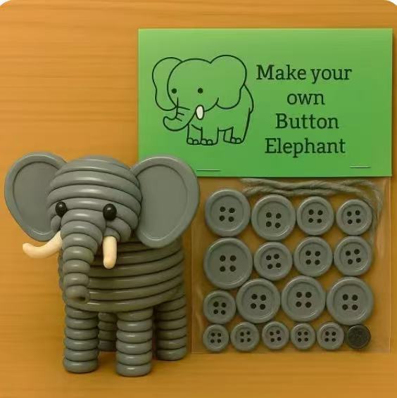 跨境爆款DIY Button高地牛Ornament Kit DIY纽扣动物圣诞装饰套件|undefined