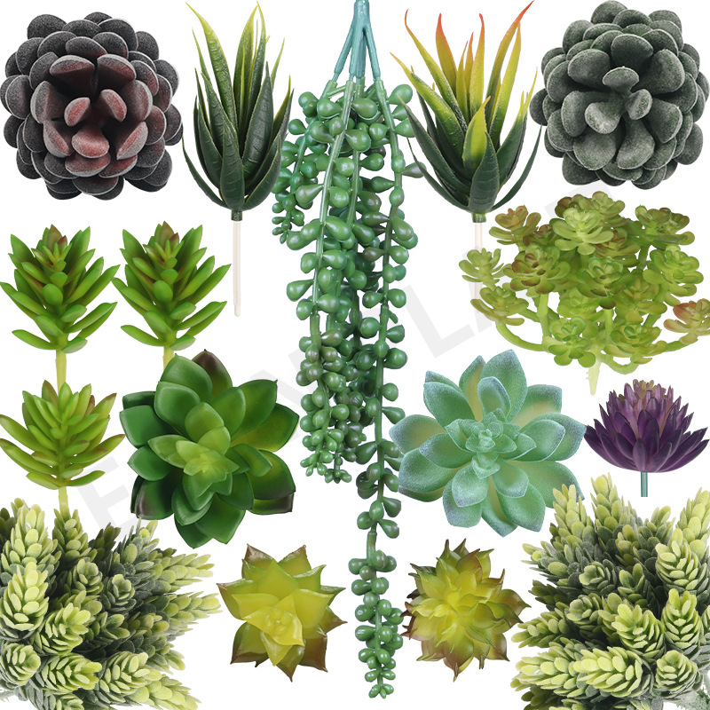 Artificial suculenta 16 traje de Planta artificial micro paisaje retro bonsai planta decoraciones adornos