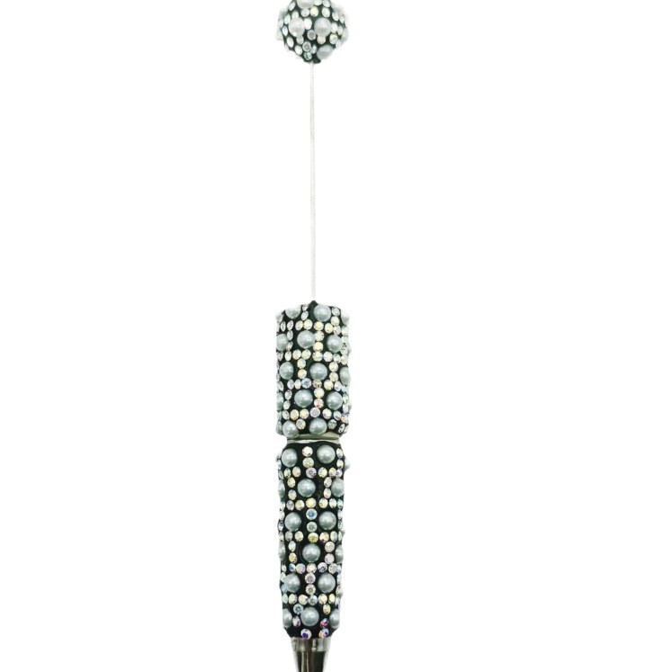 DIY Pearl Full Diamond Beaded Pen Heavy Industry Diamond Ballpoint Pen Educational Handmade Student Stationery Gifts Spot Wholesale
