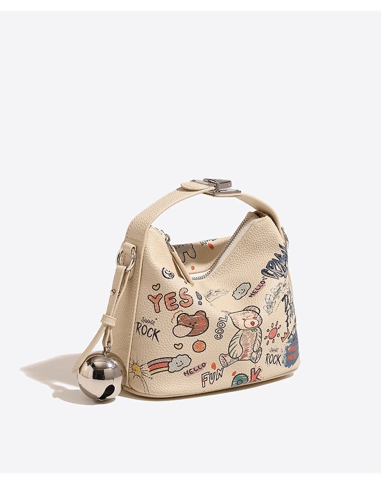 bear bag new fashion versatile cute handbag shoulder messenger bag_voghion.com
