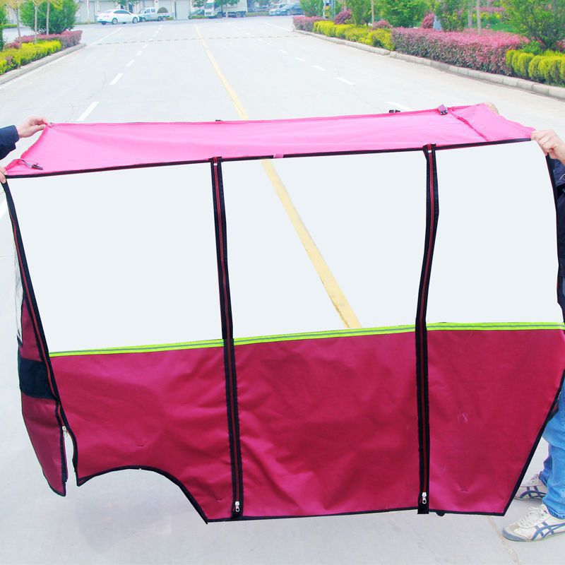 별도의 상단 천 레인커튼(반투명 모델)