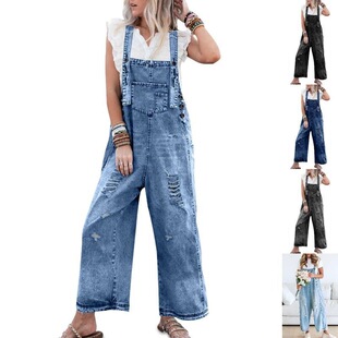 N 55527 Women's Denim Overalls �ƶ�ţ�б���ѝ �W���羳