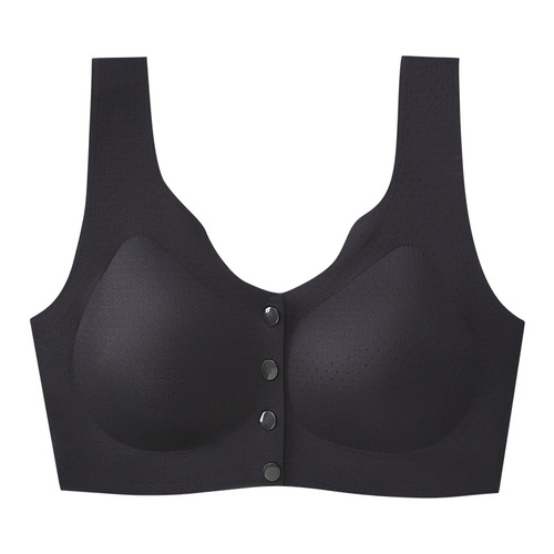 Adjustable Seamless Underwear Women's Mother's Front Button Bra Vest Style Push-Up Comfortable Secondary Breast Control Anti-Sagging Bra