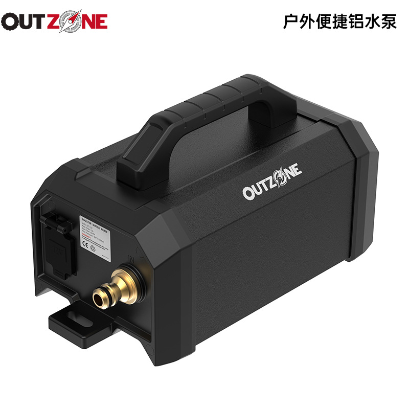 OUTZONE Outdoor Portable Booster Water Pump 12V Car Water Pump for Self-Driving Camping with Aluminum Alloy Body
