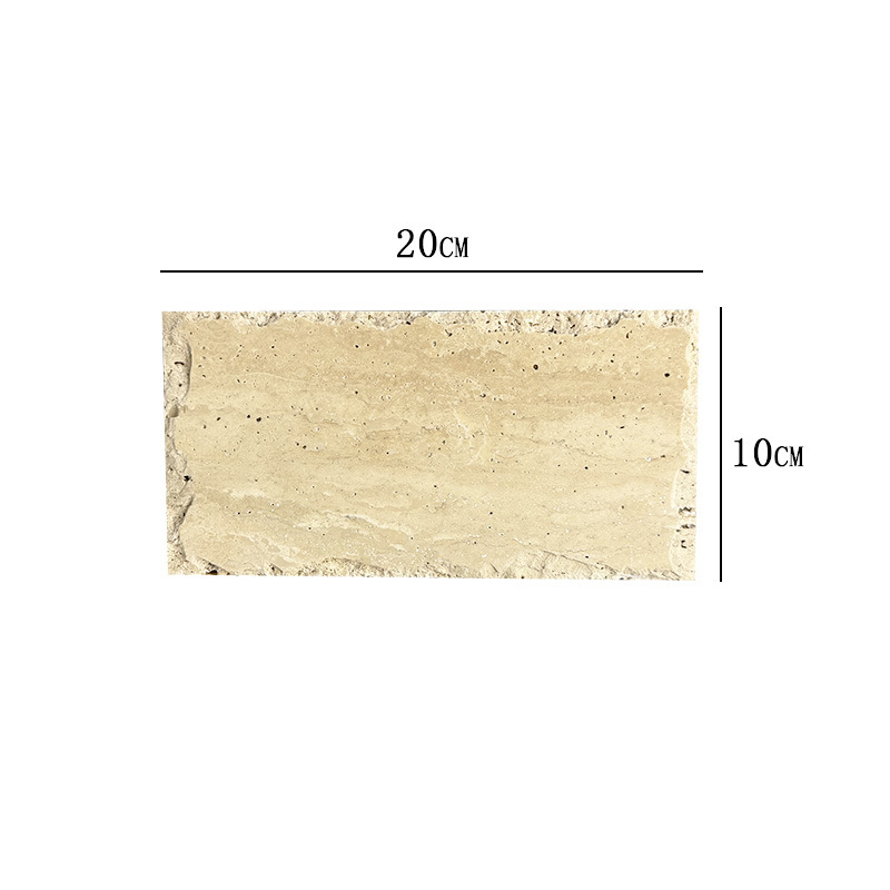 Estilo antiguo amarillo travertino irregular encaje plano hotel joyería de baño bandeja de almacenamiento pendientes exhibición de joyas