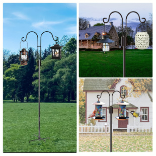 T 91305 Iron art garden double hook shepherd hook �Fˇ���@�p