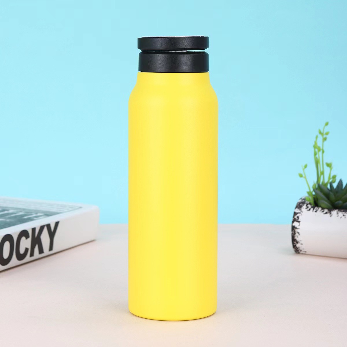 Amazon Ringo taza de absorción deportiva taza de agua al aire libre de gran capacidad 304 taza de acero inoxidable regalos de negocios