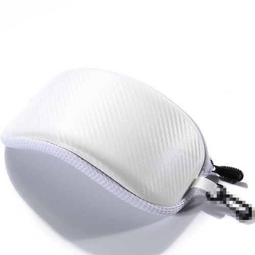 Outdoor anti-pressure, anti-collision and rain-proof riding motorcycle goggles zipper bag/ski goggle box arc leather box