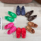 2024 summer new girls baotou sandals hollow soft bottom children's Velcro baby sandals and slippers manufacturers wholesale