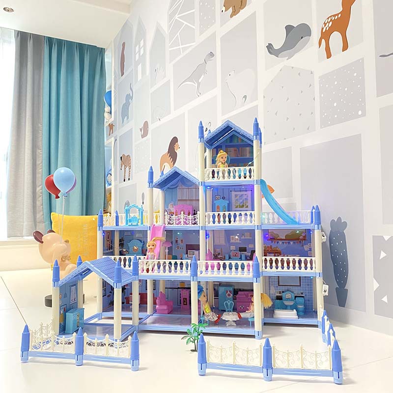 儿童过家家玩具公主城堡别墅玩具屋女孩DIY拼装益智别墅玩具套装