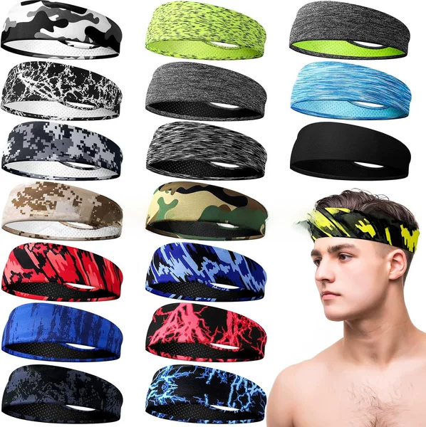 Amazon Hot Selling Men's and Women's Spring and Summer Sports Sweat Absorbing Running Fitness Moat Breathable Quick-drying Headband Headband Headband