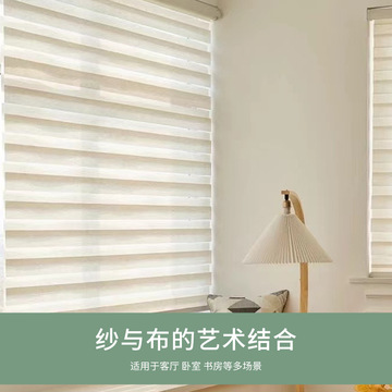 斑马帘柔纱帘批发定制卷帘客厅书房办公室遮阳半遮光卷帘百叶窗帘-阿里巴巴