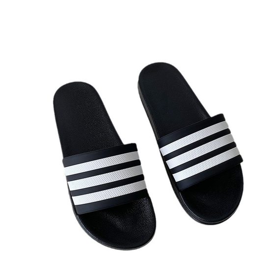 Cross-border New Style Slippers Women's Summer Ins Fashionable Outer Wear Fashionable Striped Soft Bottom Non-slip Beach Slippers for Couple Women