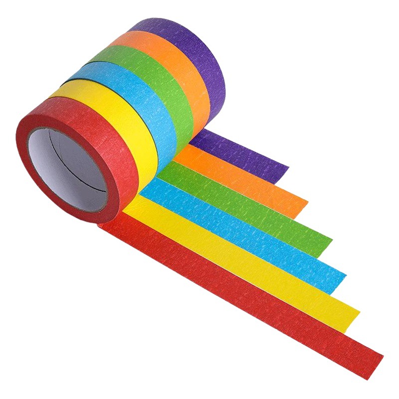 Cinta de papel de enmascarar papelería de color cinta de Arte de papel adhesivo alto cinta de color cinta de papel de separación de Color cuenta de la mano
