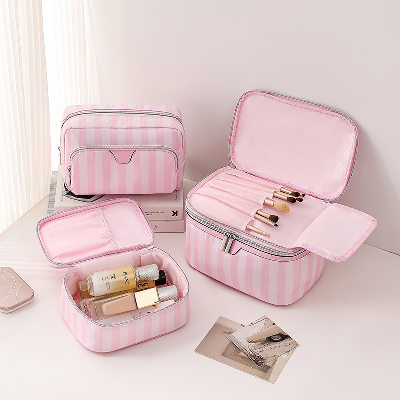 Cross-Border New Cosmetic Bag Large Capacity Portable Niche Travel Storage Bag Partition Portable Lipstick Storage Bag