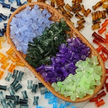 复古风晕染亚克力竹节珠子仿宝石色散珠手工diy手链项链饰品配件