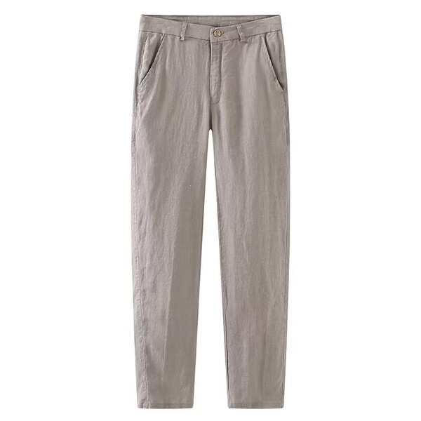 Men's solid universal retro trousers